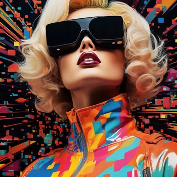 Plakát Plakát Retro Futuryzmus bez rámu 70 x 70 cm