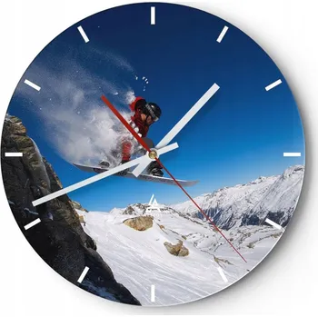 Hodiny Nástěnné hodiny do kuchyně 30x30 Krajina Skleněné hodiny do obýváku Tiché