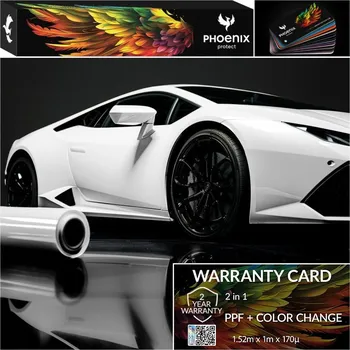 Polep vozidla Fólie PPF Phoenix Protect Změna Barvy Auta Lesklá Bílá 152cmx100cm