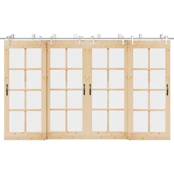 Nábytkové kování OMAXI Sada příslušenství pro posuvné dveře 366 cm nerez ocel stříbrná 857744