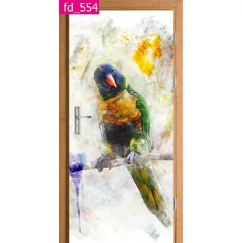 Fototapeta MALOVANÁ PAPOUŠEK fólie dekorativní samolepka na dveře