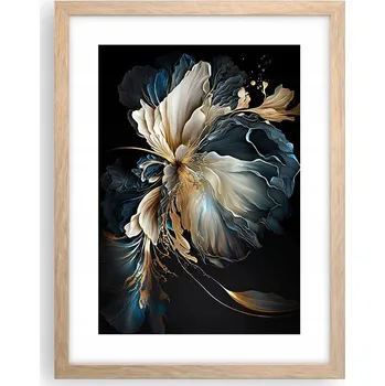 Obraz Obraz plakát v rámu světlý dub do obýváku 30x40 květiny foto plakáty na zeď