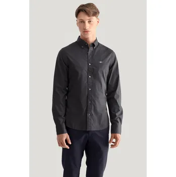 Pánská košile KOŠILE GANT SLIM CLASSIC POPLIN SHIRT BLACK
