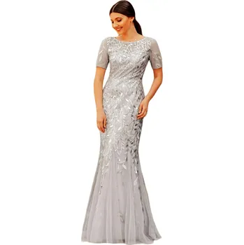 Dámské šaty Ever Pretty dámské šaty EP7707-1 stříbrná M (M)