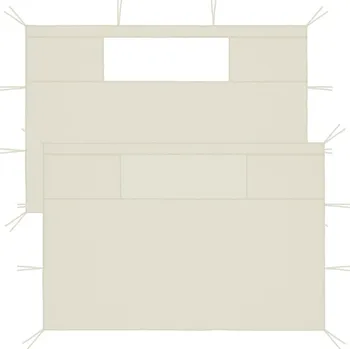 Zahradní stan OMAXI Boční stěny k party stanu s okny 2 ks krémové 351567