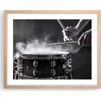 Obraz Obraz plakát na zeď v rámu světlý dub 50x40 hudba foto do obýváku