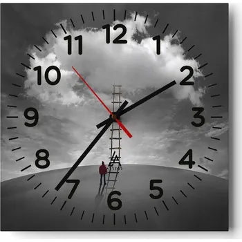 Hodiny Nástěnné hodiny do obýváku 40x40 Abstrakce Tiché hodiny Skleněné hodiny Bez hlučnosti