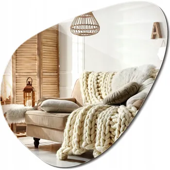 Zrcadlo Moderní dekorativní zrcadlo Japandi k zavěšení do ložnice, koupelny, stylové