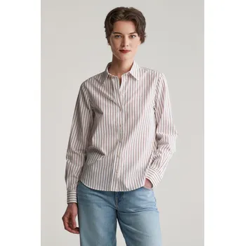 Dámská košile KOŠILE GANT REG POPLIN THIN STRIPED SHIRT WHITE