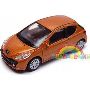 autíčko WELLY PEUGEOT 207 ORANŽOVÝ 1:43 NOVÝ KOVOVÝ MODEL 44004