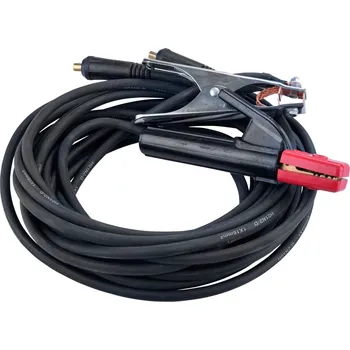 Svářečka EXTOL PREMIUM kabely svařovací, sada 2ks, 16mm2, 5m, 10-25, kleště 200A, guma