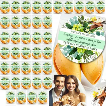 Svatební dekorace Sušenky štěstí 40 ks OSLAVA SVATBA SVATEBNÍ HOSTINA PODĚKOVÁNÍ PRO HOSTY