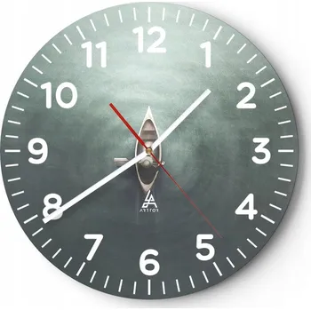 Hodiny Nástěnné hodiny do obýváku 40x40 Klid Kulatý Skleněné hodiny Loft Tiché