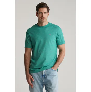 Pánské oblečení TRIČKO GANT SMALL STRIPE T-SHIRT DEEP GREEN