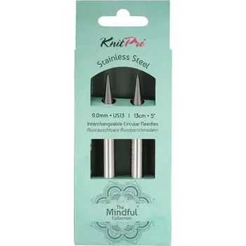 Jehlice KnitPro Mindful výměnné jehlice 9 mm 13Cm (KnitPro Mindful Normal IC Interchangeable Needles 9mm 13Cm)