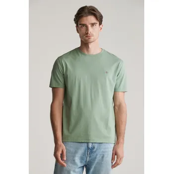 Pánské oblečení TRIČKO GANT REG SHIELD SS T-SHIRT KALAMATA GREEN