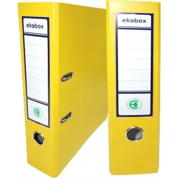 Pákový pořadač A4 EKOBOX 80mm ŽLUTÝ 20 ks