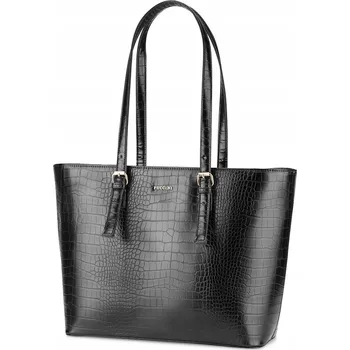 Kabelka Dámská kabelka shopper PUCCINI velká, formát A4, černá BML054D-1
