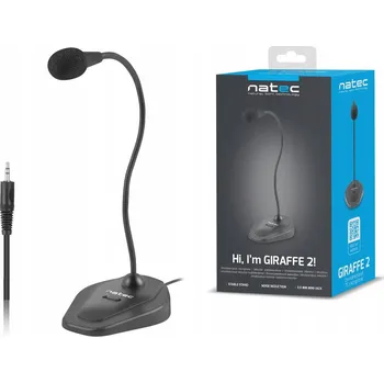 Mikrofon Mikrofon natec pro PC, Hraní Her, Streaming, Stolní Počítačový Mikrofon se Stativem