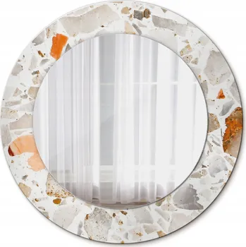 Zrcadlo Závěsné Zrcadlo se skleněným rámem ve stylu teraco 50