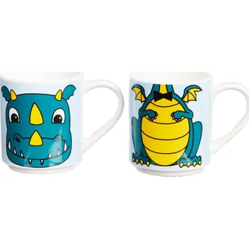 Sada 2 dětských hrnků 2x265 ml z porcelánu - Drak
