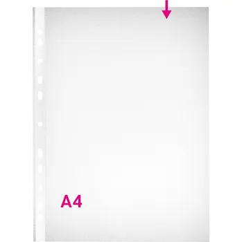 Prospektový obal A4, čirý, pomerančový povrch, HERLITZ - 40ks