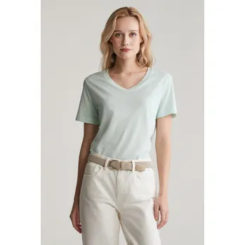 Dámské tričko TRIČKO GANT REG SUNFADED SS V-NECK T-SHIRT FADED MINT