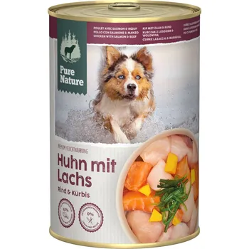 Krmivo pro psa 24x400g Pure Nature Adult – výhodné balení - kuřecí a losos