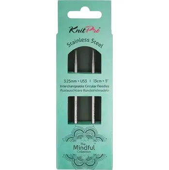 Jehlice KnitPro Mindful výměnné jehlice 3,25 mm 13Cm (KnitPro Lantern Moon Normal IC Interchangeable Needles 3,25mm 13Cm)