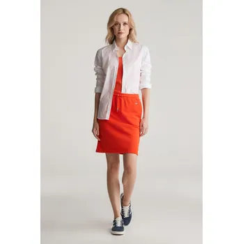 Dámská sukně TEPLÁKOVÁ SUKNĚ GANT REG SHIELD SKIRT ORANGE RED
