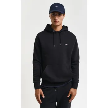 Pánská mikina MIKINA GANT REG SHIELD HOODIE BLACK