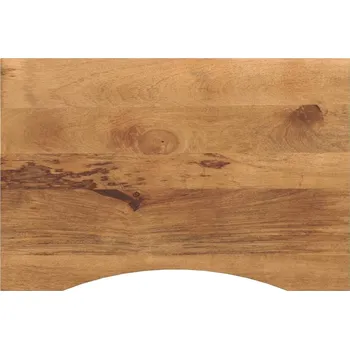 Psací stůl OMAXI Stolní deska s výřezem 90 x 60 x 2,5 cm masivní hrubý mangovník 089426