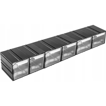 Úložný box Modulární skříňka, organizér se 6 průhlednými zásuvkami