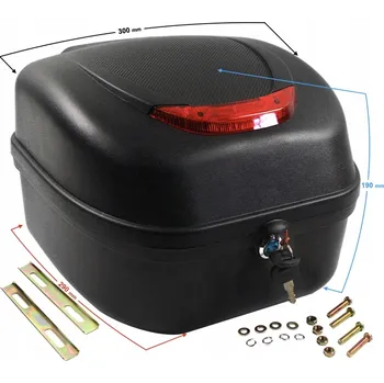 Motocyklový kufr Moretti černý 20 l polymerový voděodolný centrální