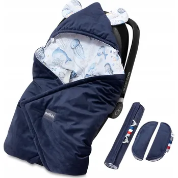 Zavinovačka Deka, zavinovačka s kapucí pro dětskou autosedačku, základní sada Verne