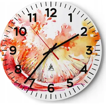 Hodiny Kuchyňské nástěnné hodiny 30x30 Abstrakce Moderní skleněné hodiny Tiché