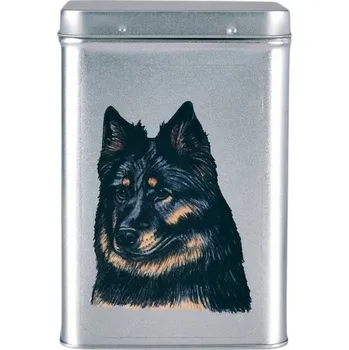 Dóza na potraviny Plechová dóza s obrázkem psa plemene chodský pes