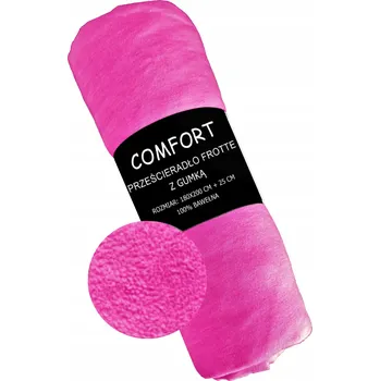 Prostěradlo FROTÉ PROSTĚRADLO S GUMOU 180x200 fuchsiová růžová