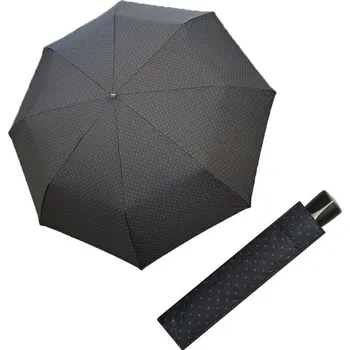 Deštník Doppler Pánský skládací deštník Mini Fiber - černý/ vzor