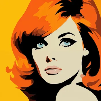 Plakát Plakát Ohnivý Pohled s Plamennými Vlasy bez rámu 100 x 100 cm