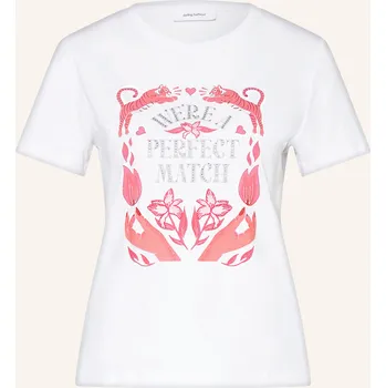 Darling Harbour Dámské Tričko S Ozdobnými Kamínky, weiß pink...