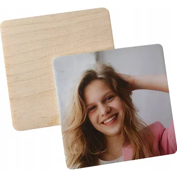 Obraz Dřevěná foto podložka pod hrnek s potiskem vaší fotografie Fotopodložka