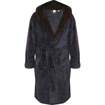 Pánský župan Pánský župan tmavě modrý s kapucí a černým lemováním 4XL - 8XL Duke ODE-DUK-910901 - 5XL