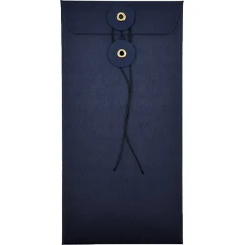 Obálka Ozdobné obálky DL s knoflíkem, tmavě modré, na pozvánky