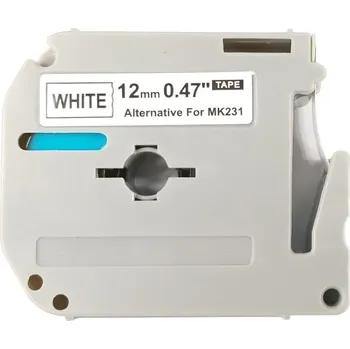 Pásek do tiskárny Páska - BROTHER MK-231 - 12 mm bílá - černý tisk - kompatibilní