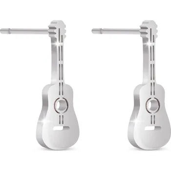 Náušnice biju Náušnice z chirurgické oceli s motivem kytary, 1003398