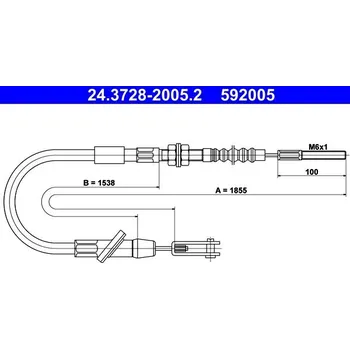 Spojka Tažné lanko, ovládání spojky ATE 24.3728-2005.2
