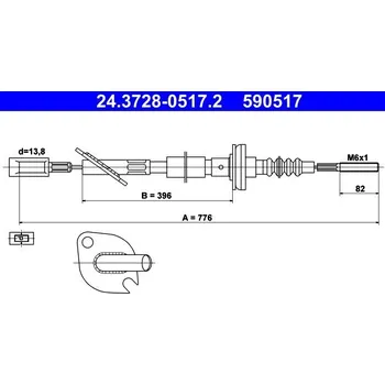 Spojka Tažné lanko, ovládání spojky ATE 24.3728-0517.2