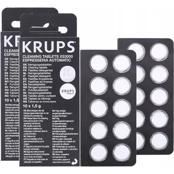 Příslušenství pro přípravu kávy Čisticí tablety Krups XS300010 do kávovaru, 20 ks