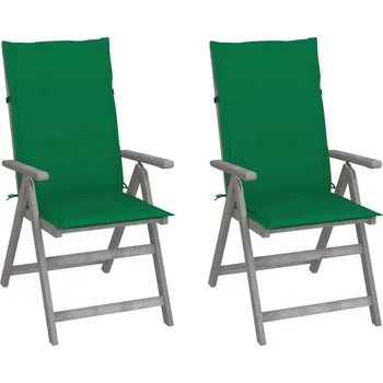 OMAXI Zahradní polohovací židle s poduškami 2 ks masivní akácie 286272